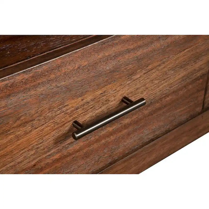 Wood TV Console with 3 Shelves - Toffee Brown - 64"W x 18"D x 24"H - 250lbs Capacity - Dovetail Drawers