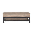 Farmhouse Entryway Bench with Hinged Lift Top Storage - 300 lbs Capacity - Metal Legs - Engineered Wood