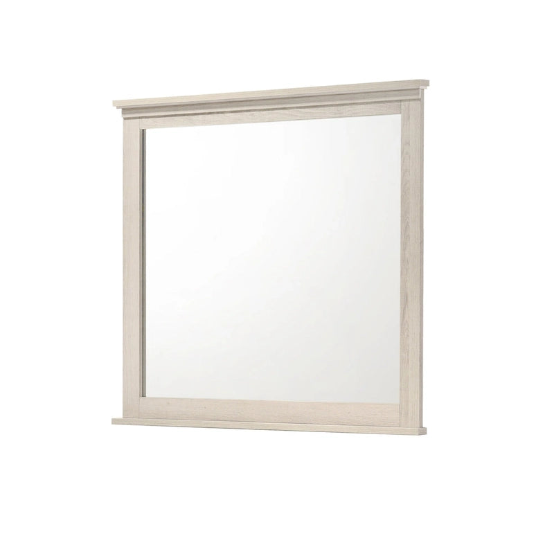 6 Piece White LED Panel Bedroom Set - Contemporary King/Queen/Full Bed Dresser Mirror Nightstands Chest