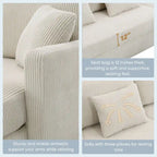 Modern 4-Seat L-Shaped Convertible Sofa - Reversible Chaise - Skirted Design - Living Room Sectional