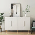 Modern Buffet Cabinet with Storage - Fluted Panel Sideboard - Adjustable Shelves - Art Deco Mid-Century