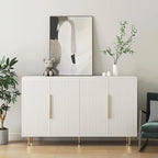 Modern Buffet Cabinet with Storage - Fluted Panel Sideboard - Adjustable Shelves - Art Deco Mid-Century