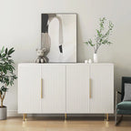 Modern Buffet Cabinet with Storage - Fluted Panel Sideboard - Adjustable Shelves - Art Deco Mid-Century