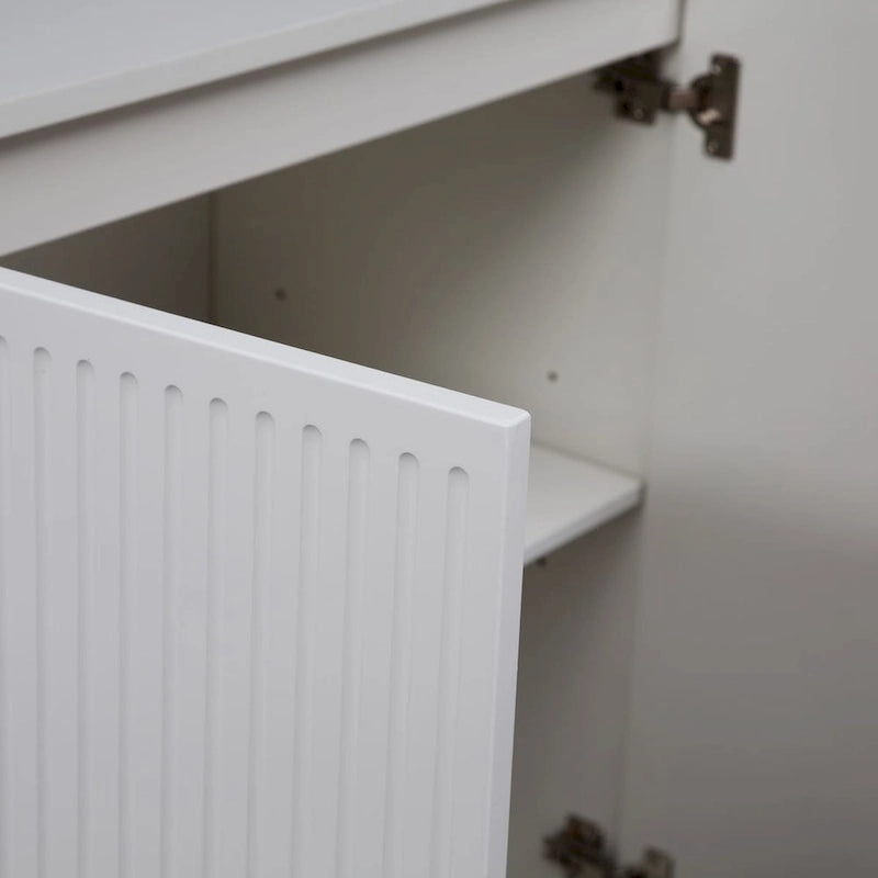 Modern Buffet Cabinet with Storage - Fluted Panel Sideboard - Adjustable Shelves - Art Deco Mid-Century