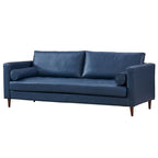 Modern Contemporary Eco Leather Sofa - Sustainable Vegan Faux Leather - High Density Foam - Hardwood Frame