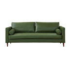 Modern Contemporary Eco Leather Sofa - Sustainable Vegan Faux Leather - High Density Foam - Hardwood Frame