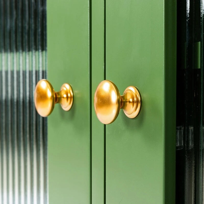 Vintage French Green TV Cabinet with Glass Doors - 70.87"L x 17.72"W x 24.02"H - Pine Wood Sideboard Buffet