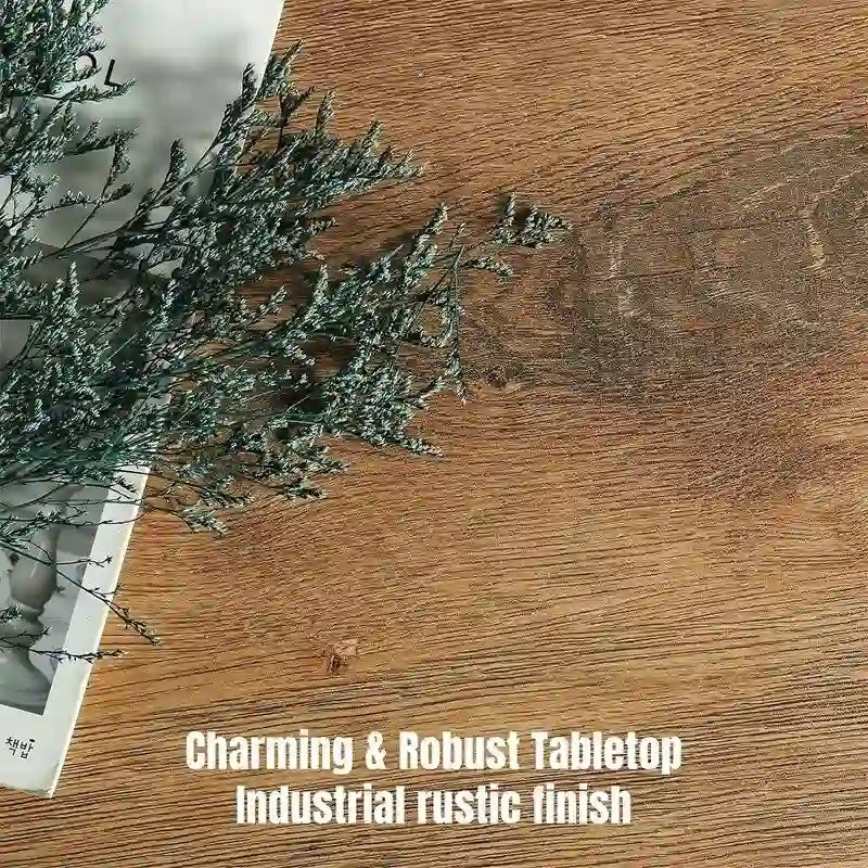 Mid Century Coffee Table TV Stand with Drawer - Pine Wood - 41.3"D x 21.7"W x 17.7"H - Living Room