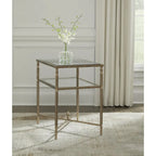 Signature Design by Ashley Cloverty Gold End Table - 25.75 W x 18 D x 26 H