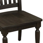5-Piece Trestle Dining Table Set - Rubberwood & Oak - 42"W x 104"L - 20" Leaf - 4 Chairs - Chalkboard Black