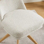 Wood & Fabric Swivel Desk Chair - Rubberwood Frame - Armless  - Home Office