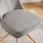 Wood & Fabric Swivel Desk Chair - Rubberwood Frame - Armless  - Home Office