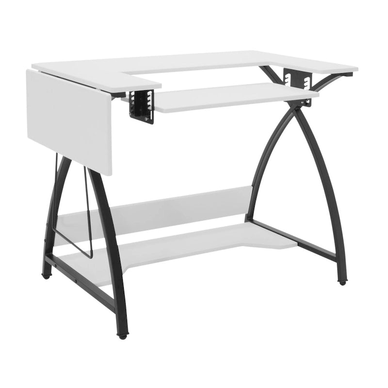 Sewing Craft Table - Metal Frame MDF Top - Adjustable Platform - 45.5"W x 23.5"D x 30"H - Office Hobby Room