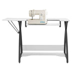 Sewing Craft Table - Metal Frame MDF Top - Adjustable Platform - 45.5"W x 23.5"D x 30"H - Office Hobby Room