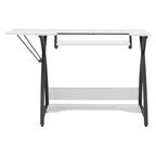 Sewing Craft Table - Metal Frame MDF Top - Adjustable Platform - 45.5"W x 23.5"D x 30"H - Office Hobby Room