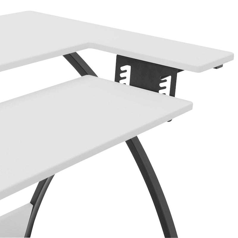 Sewing Craft Table - Metal Frame MDF Top - Adjustable Platform - 45.5"W x 23.5"D x 30"H - Office Hobby Room