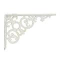 Set Of 2 Antique White Filigree Bracket