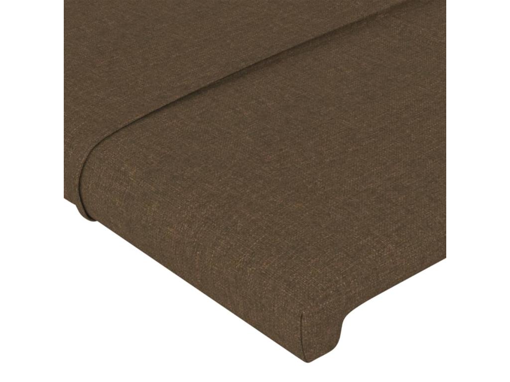 Brown Fabric Bed, 103 x 23 x 118 cm
