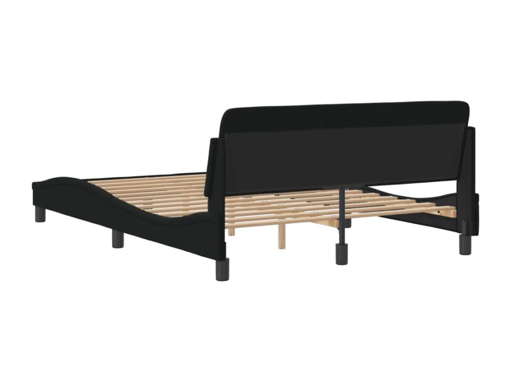 Black Fabric Bed Frame, 120 x 200 cm