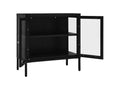 Black Glass Sideboard, 70 x 35 x 70 cm