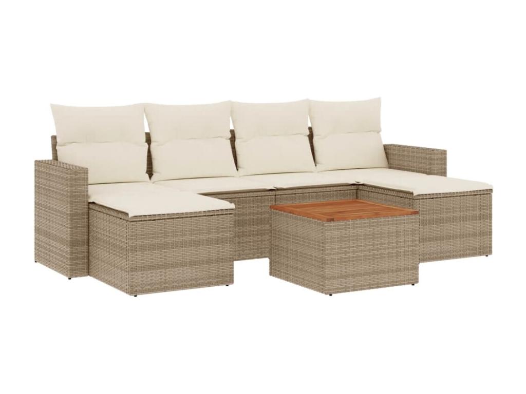 Beige Woven Resin Wicker Outdoor Furniture Set - dlz1766571215212