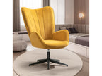 Yellow Fabric Accent Chair, 68 x 87 x 99 cm