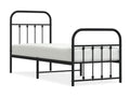 Black Metal Bed Frame, 75 x 190 cm