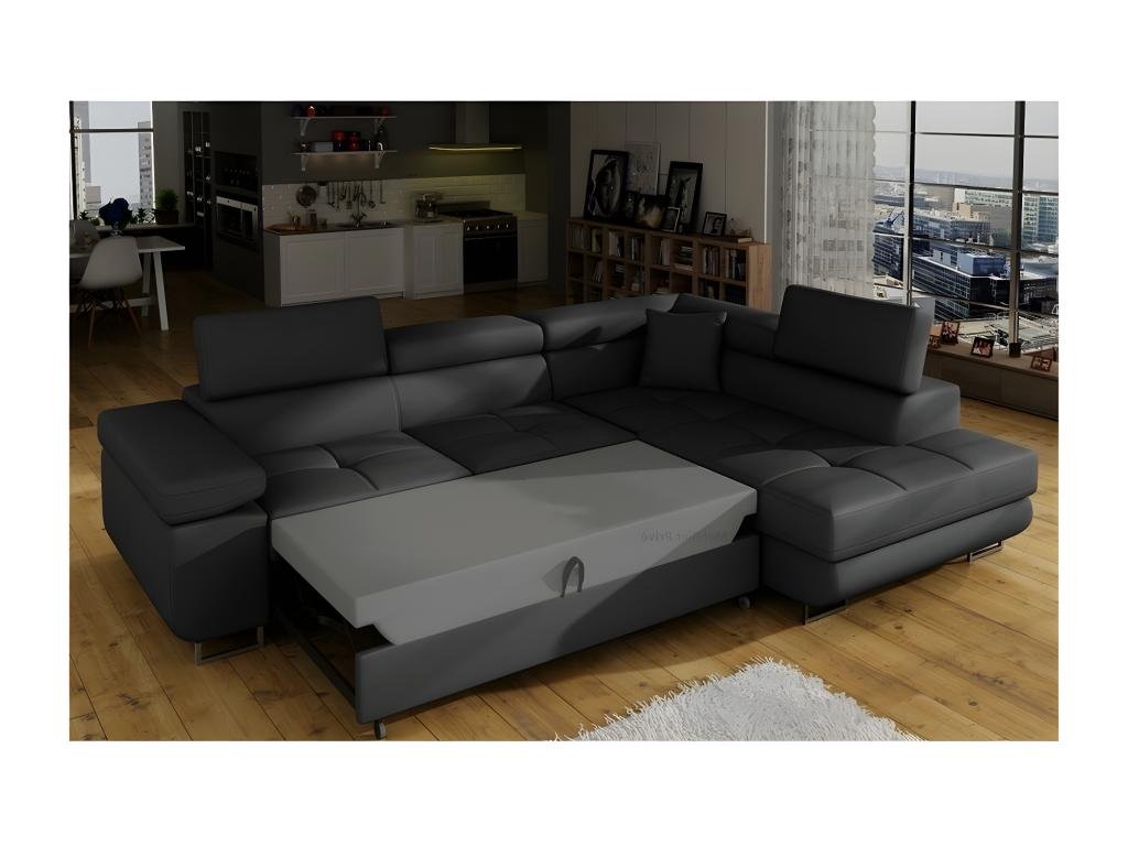 Black Leather Sofa Bed