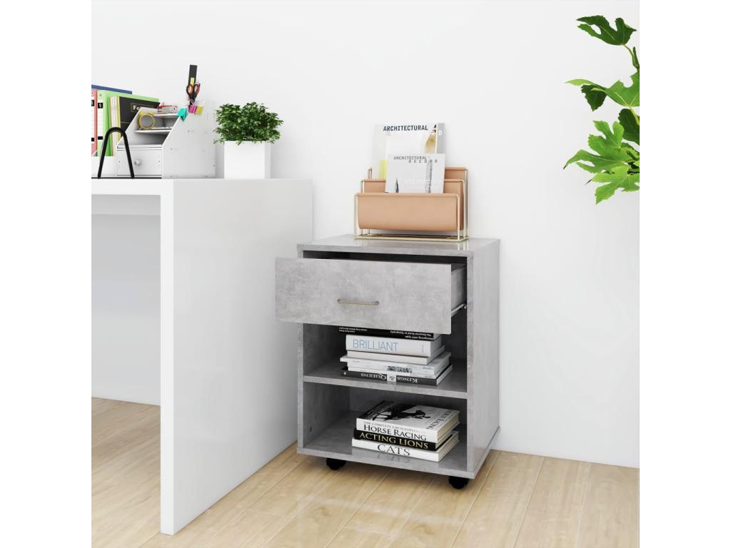 Gray Engineered Wood Wardrobe, 46 x 36 x 59 cm