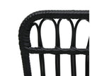 Black Woven Resin Wicker Chair
