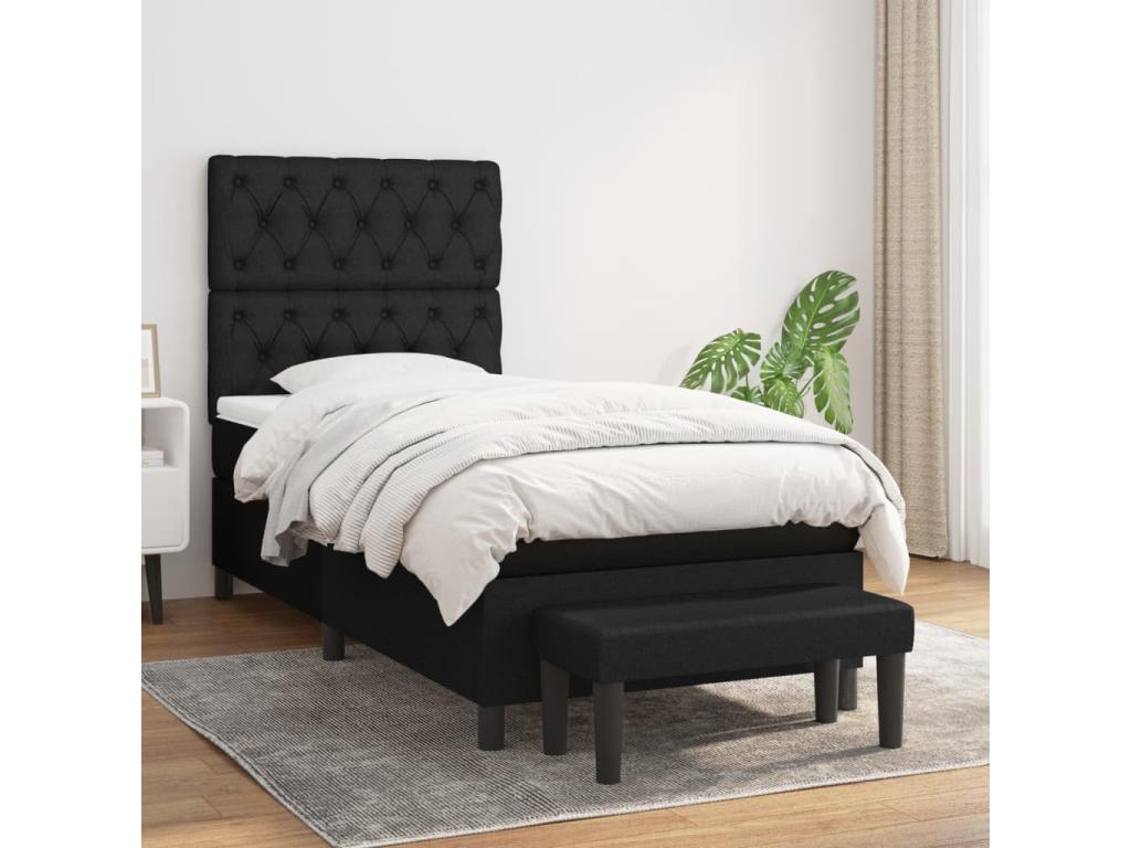 Black Fabric Mattress, 80 x 200 cm - dlz1766572012430
