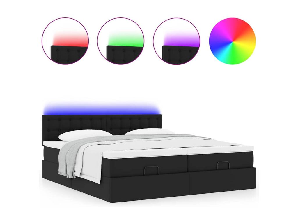 Black Faux Leather Mattress, 160 x 200 cm