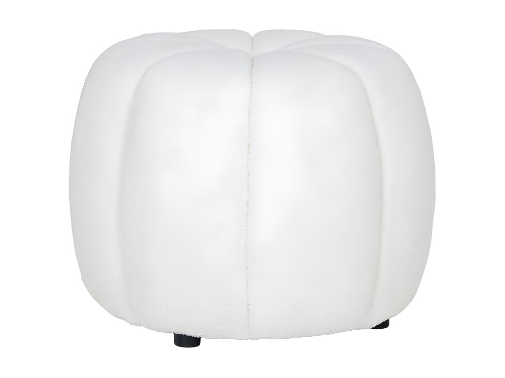 Beige Fabric Ottoman