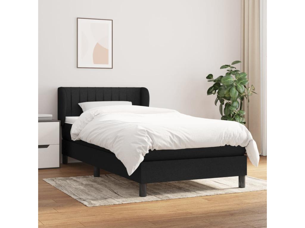 Black Fabric Mattress, 80 x 200 cm