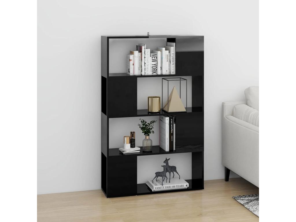 Black Bookcase, 80 x 24 x 124.5 cm