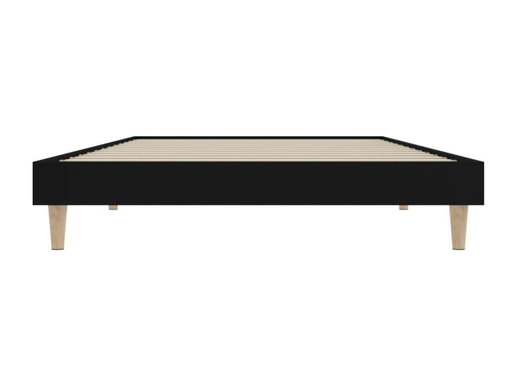 Black Engineered Wood Bed Frame, 100 x 200 cm