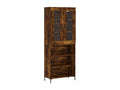 Brown Oak Wood Sideboard, 69.5 x 34 x 180 cm
