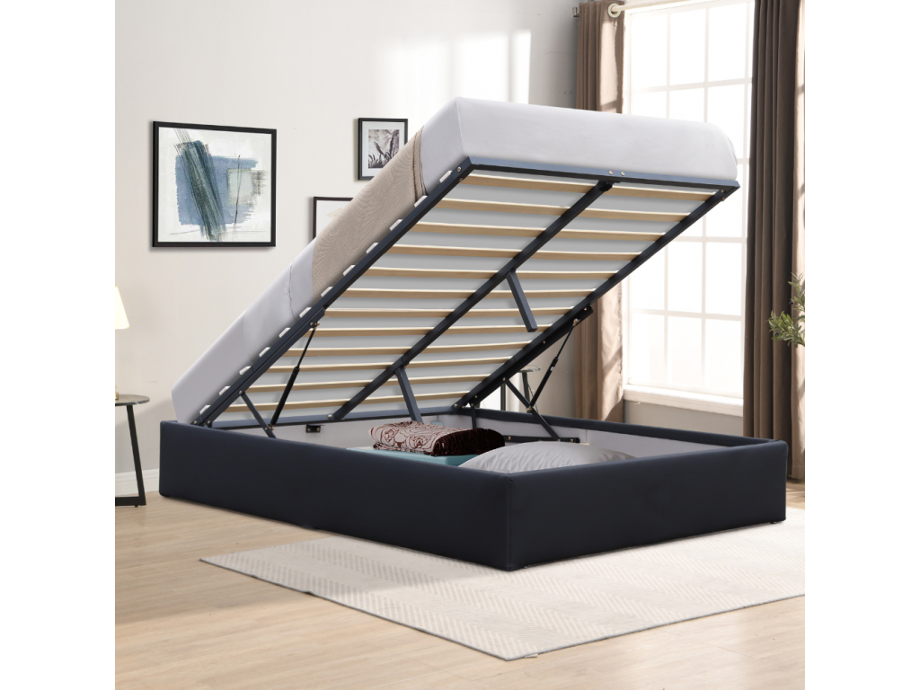 Black Bed, 90 x 200 cm