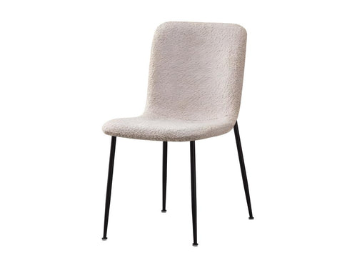 Beige Boucle Fabric Chair