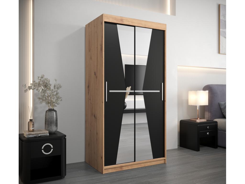 Black Wardrobe, 100 x 62 x 200 cm