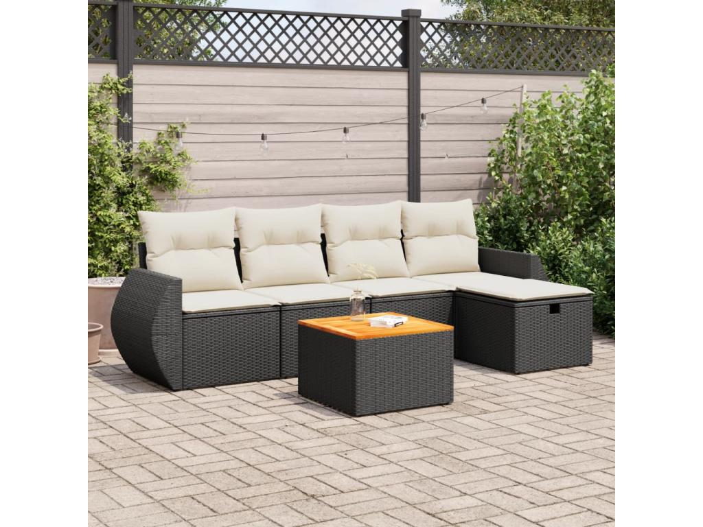 Black Woven Resin Wicker Outdoor Furniture Set - dlz1766571247408