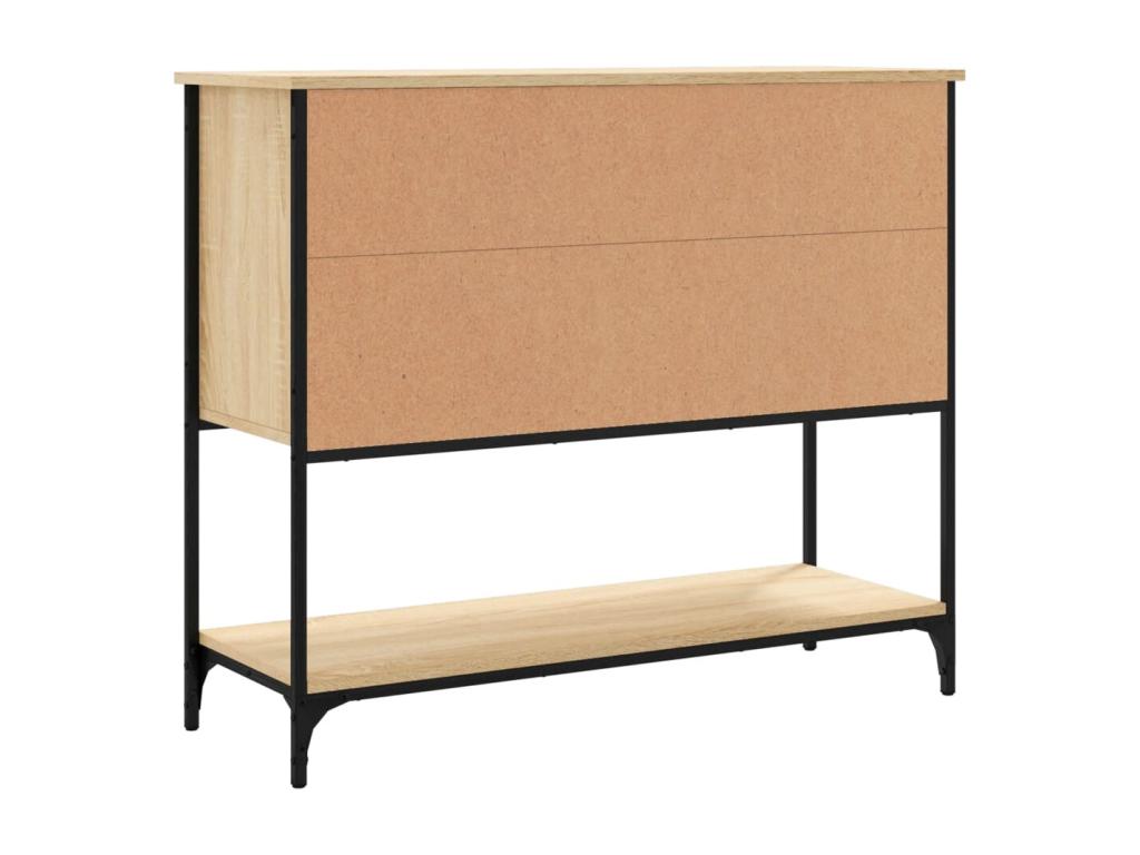 Brown Oak Wood Sideboard, 100 x 36 x 85 cm