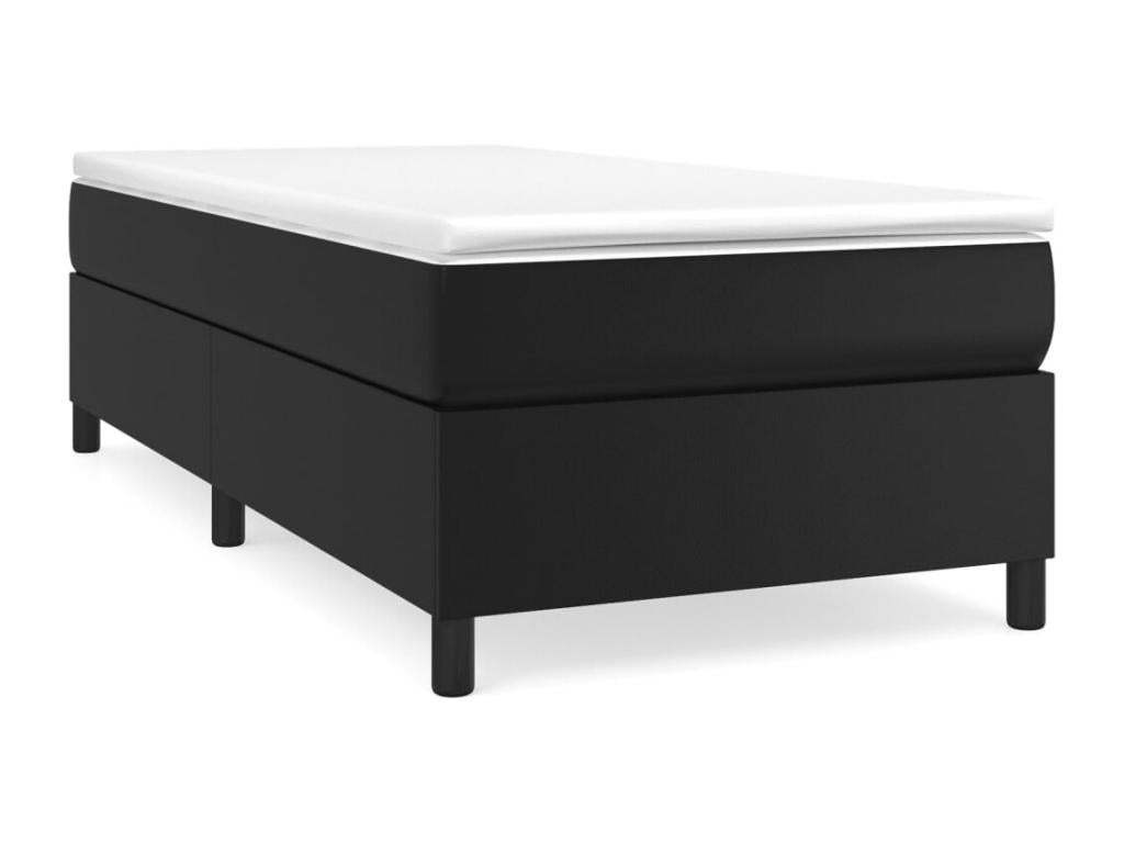 Black Faux Leather Mattress, 100 x 200 cm