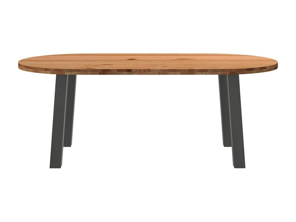 Brown Oak Wood Dining Table - dlz1766571987983