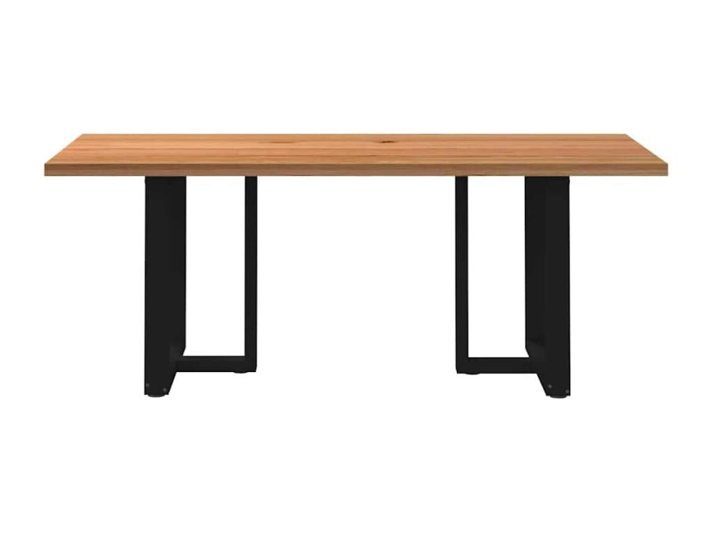 Brown Oak Wood Dining Table - dlz1766571349641