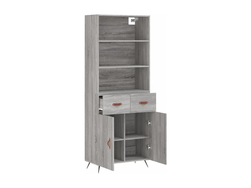 Gray Sideboard, 69.5 x 34 x 180 cm