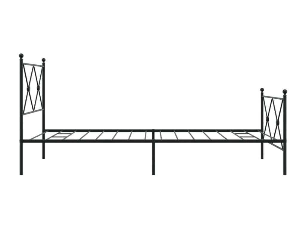 Black Metal Bed Frame, 107 x 203 cm