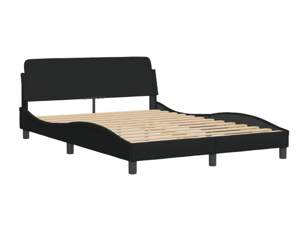 Black Fabric Bed Frame, 120 x 200 cm