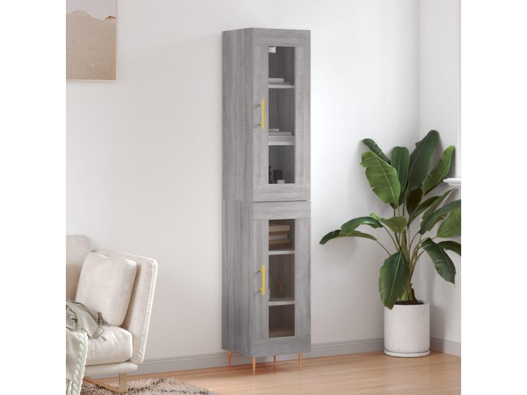 Gray Sideboard, 34.5 x 34 x 180 cm