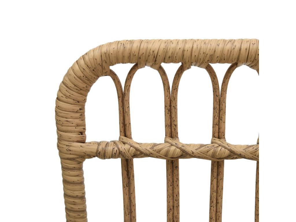 Brown Woven Resin Wicker Chair